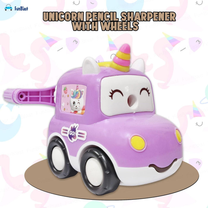 Unicorn Pencil Sharpener with Wheels-Stationery-Bright International-Toycra