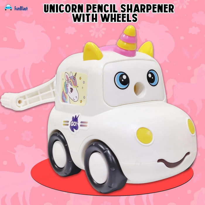 Unicorn Pencil Sharpener with Wheels-Stationery-Bright International-Toycra