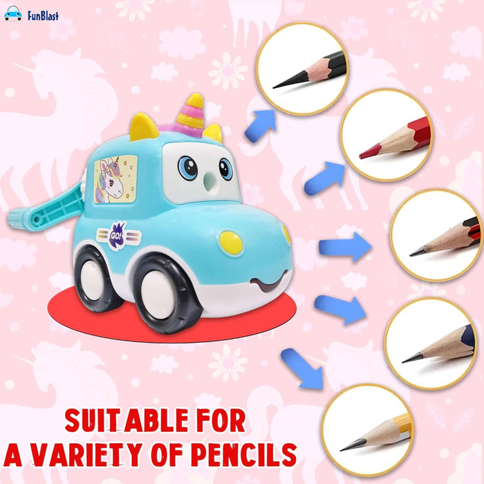 Unicorn Pencil Sharpener with Wheels-Stationery-Bright International-Toycra
