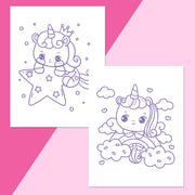 Unicorns Colour-Me Magnets & Colouring Book