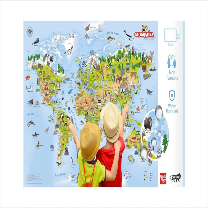 Unik Play Geografica World Map Game