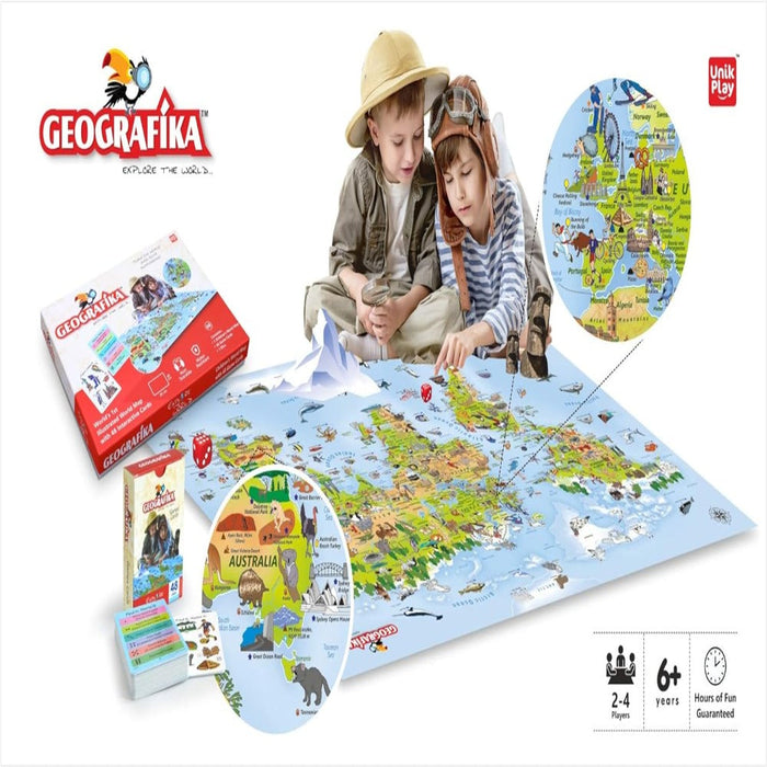 Unik Play Geografica World Map Game-Learning & Education-Unik Play-Toycra