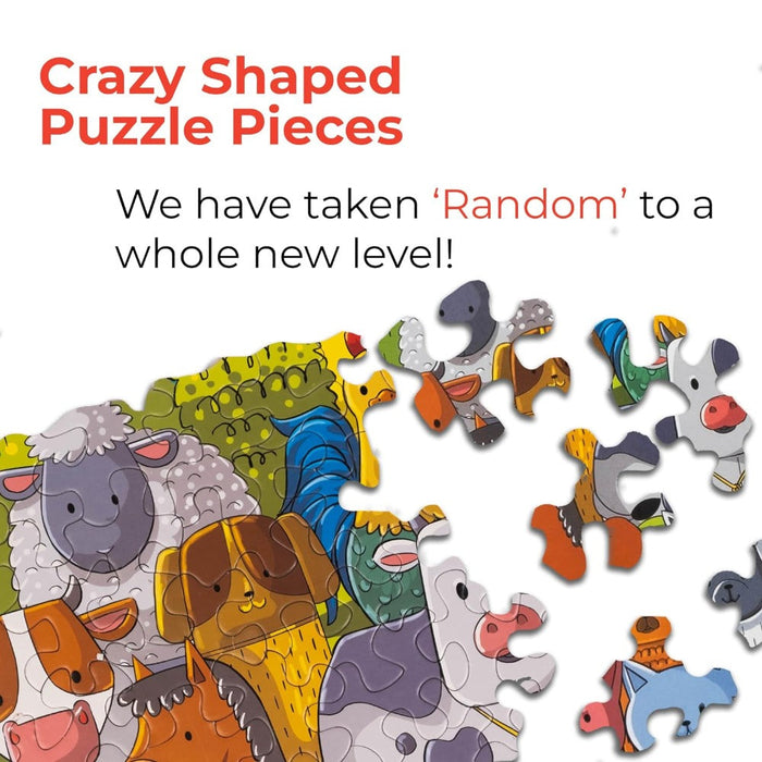 Unik Play Go Crazy Jigsaw Puzzle (180 Pieces Pack Of 2 Puzzles)-Puzzles-Unik Play-Toycra