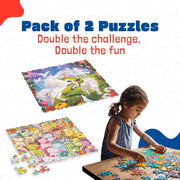 Unik Play Go Crazy Jigsaw Puzzle (180 Pieces Pack Of 2 Puzzles)