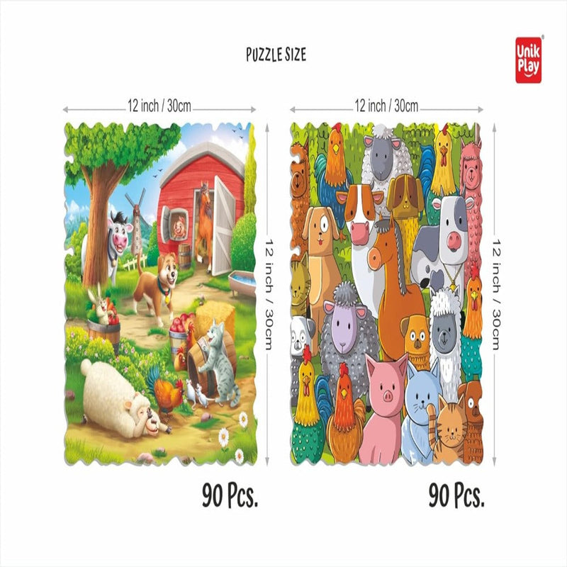 Unik Play Go Crazy Jigsaw Puzzle (180 Pieces Pack Of 2 Puzzles)