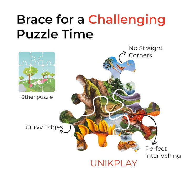 Unik Play Go Crazy Jigsaw Puzzle (180 Pieces Pack Of 2 Puzzles)-Puzzles-Unik Play-Toycra