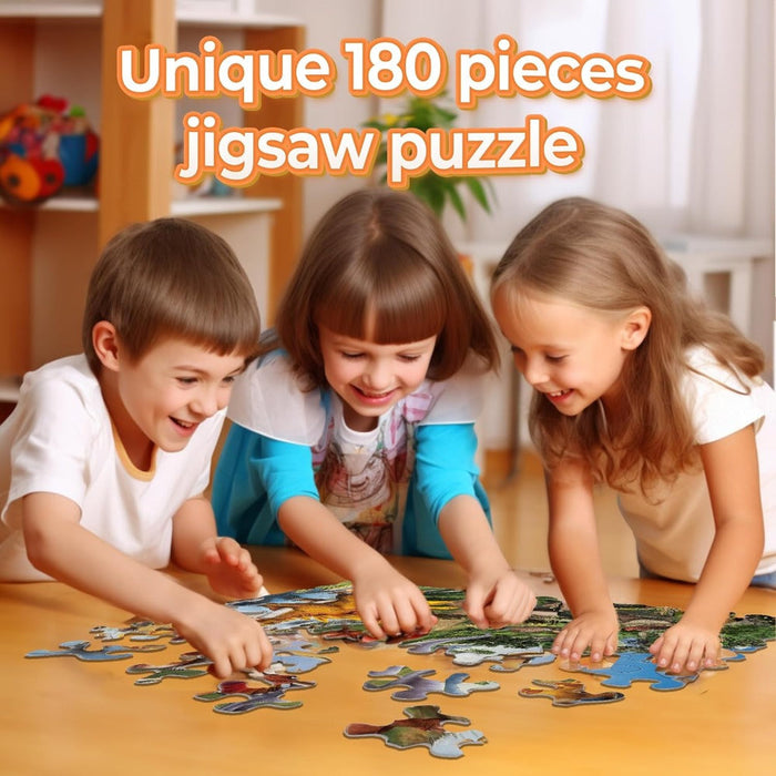 Unik Play Go Crazy Jigsaw Puzzle (180 Pieces Pack Of 2 Puzzles)-Puzzles-Unik Play-Toycra