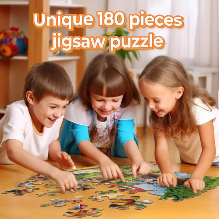 Unik Play Go Crazy Jigsaw Puzzle (180 Pieces Pack Of 2 Puzzles)-Puzzles-Unik Play-Toycra