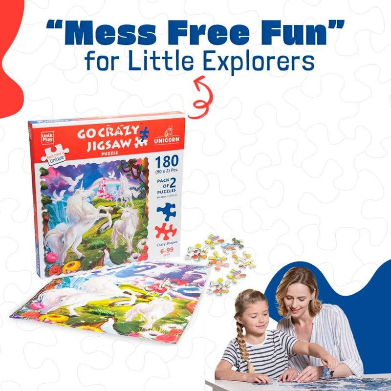 Unik Play Go Crazy Jigsaw Puzzle (180 Pieces Pack Of 2 Puzzles)