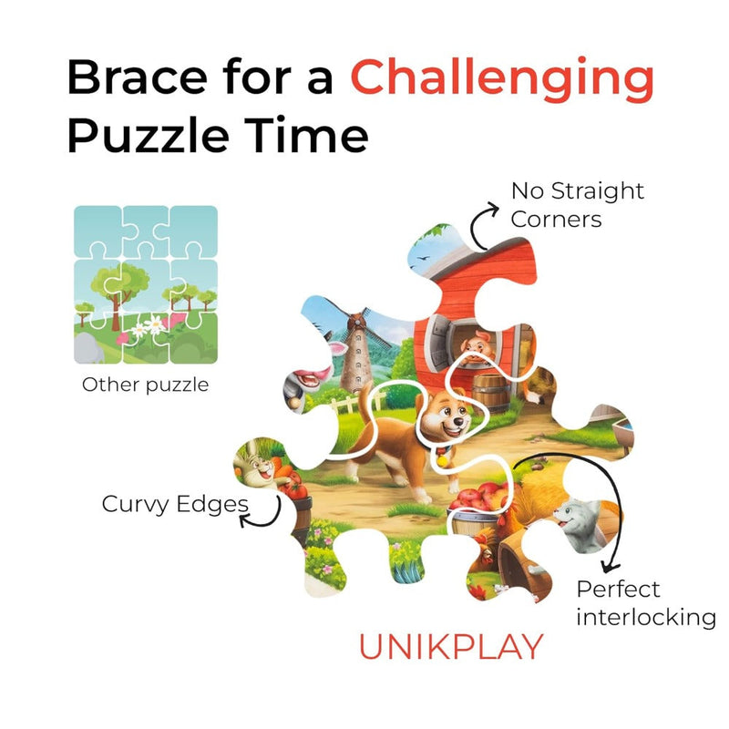 Unik Play Go Crazy Jigsaw Puzzle (180 Pieces Pack Of 2 Puzzles)