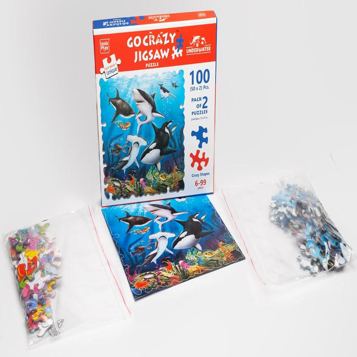 Unik Play Go Crazy Jigsaw Puzzle Small -100 Pcs-Puzzles-Unik Play-Toycra