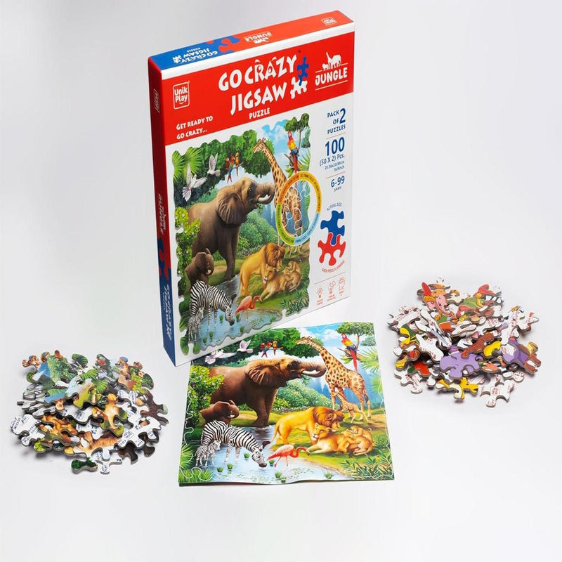 Unik Play Go Crazy Jigsaw Puzzle Small -100 Pcs