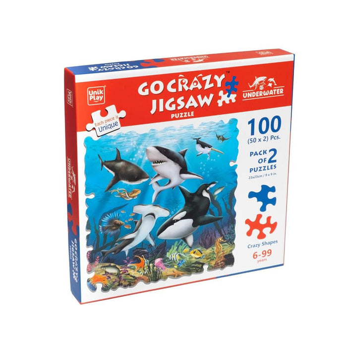 Unik Play Go Crazy Jigsaw Puzzle Small -100 Pcs-Puzzles-Unik Play-Toycra