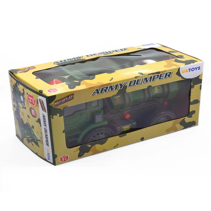 United Agencies Motoplay Army Dumper Truck-Vehicles-United Agency-Toycra