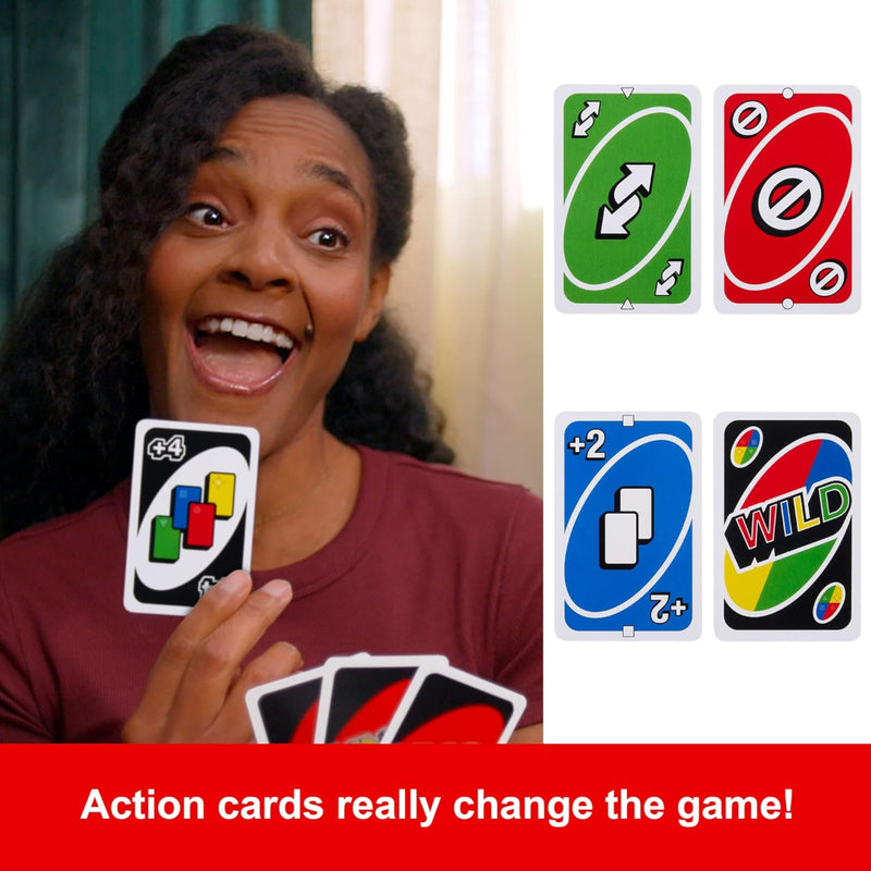 Uno Classic, Uno Liar’s & Uno Flip Side Card Game Combo
