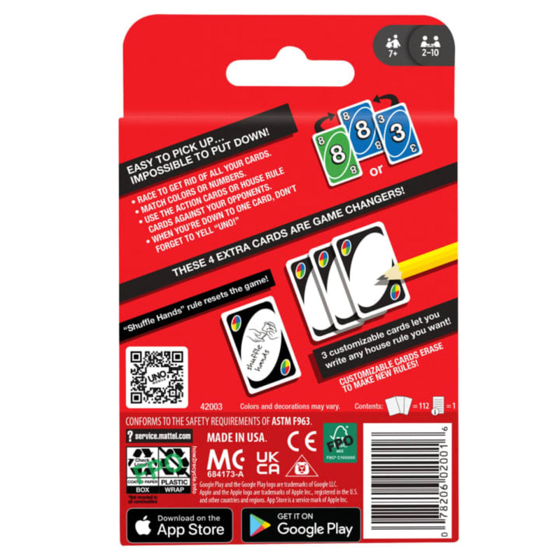 Uno Playing Card Game Classic-New