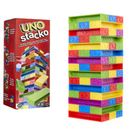 Uno Stacko for Kids & Family with Colored Stacking Blocks
