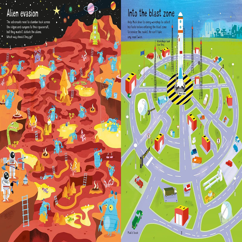 Usborne Book And Jigsaw Space Maze ( 200 Pieces )