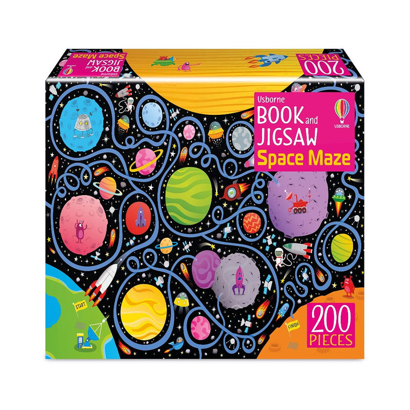 Usborne Book And Jigsaw Space Maze ( 200 Pieces )