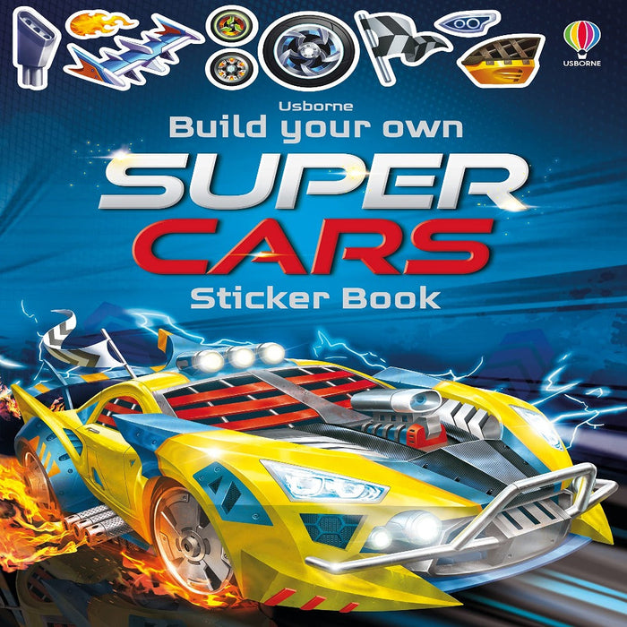 Usborne Build Your Own Super Cars-Sticker Book-Usb-Toycra