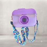 VHV Camera Shaped Water Bottle With Crossbody Strap - 400Ml
