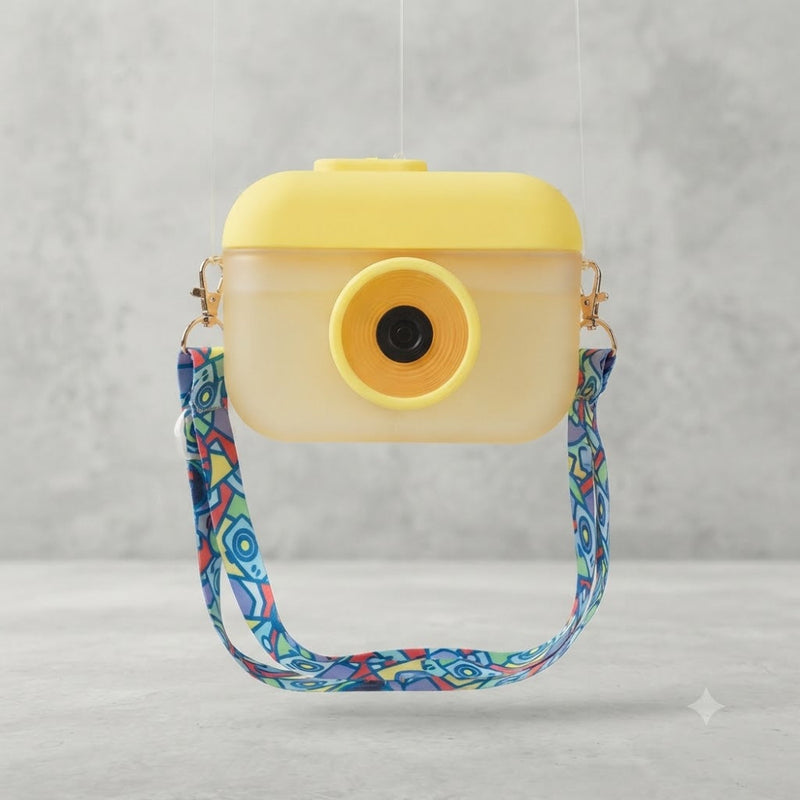 VHV Camera Shaped Water Bottle With Crossbody Strap - 400Ml