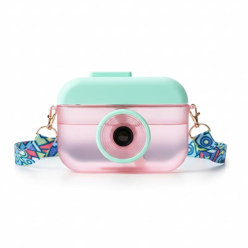 VHV Camera Shaped Water Bottle With Crossbody Strap - 400Ml