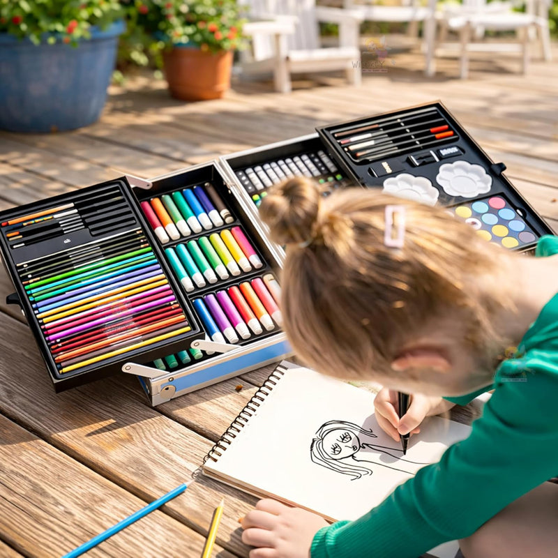 VHV Colouring Suitcase With Portable Carry Case