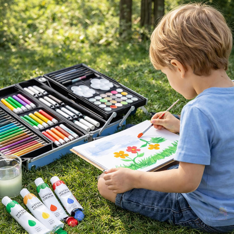 VHV Colouring Suitcase With Portable Carry Case