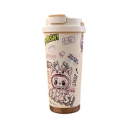 VHV Labubu Themed Stainless Steel Coffee Mug With Straw 520 ML - Multi Design