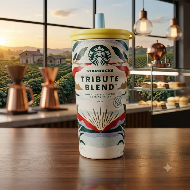 VHV Printed Colorful Coffee Cup With Straw Lid