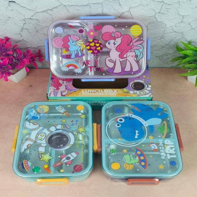 VHV Stainless Steel 3 Compartment Lunch Box