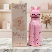 VHV Stainless Steel Animal Character Design Water Bottles - 450 Ml