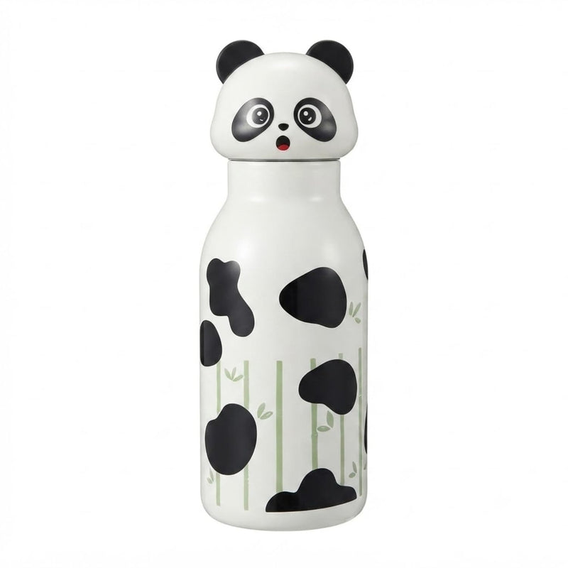 VHV Stainless Steel Cute Animal Character Water Bottle - 450 Ml