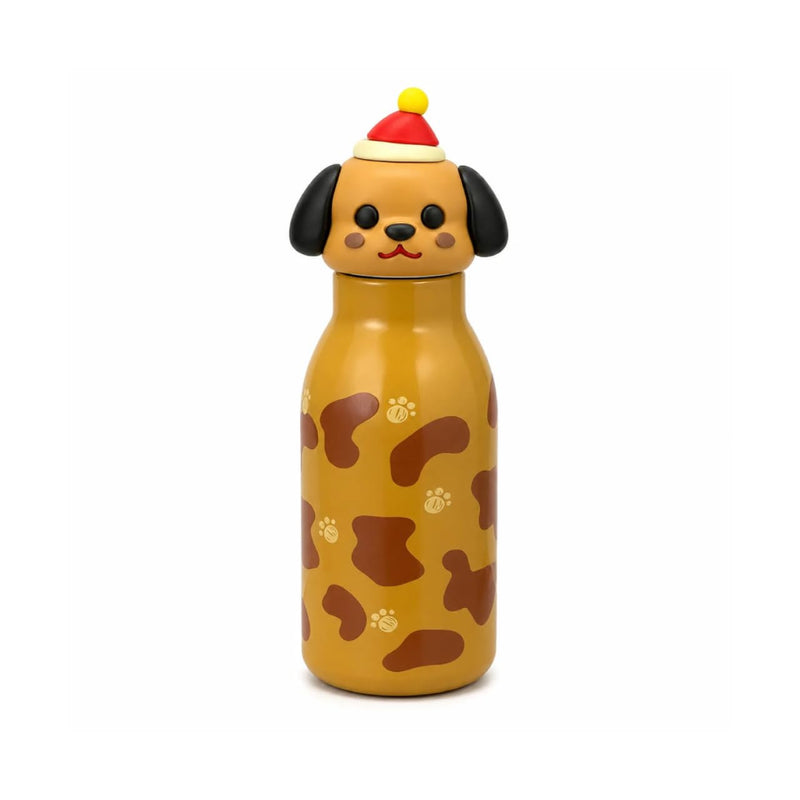 VHV Stainless Steel Cute Animal Character Water Bottle - 450 Ml