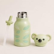 VHV Stainless Steel Cute Animal Character Water Bottle - 450 Ml
