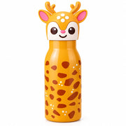 VHV Stainless Steel Cute Animal Character Water Bottle - 450 Ml