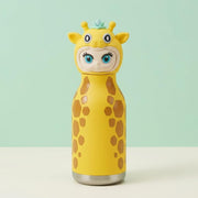VHV Sus304 Kids Animal Water Bottle With 3D Animal Cap - 430Ml