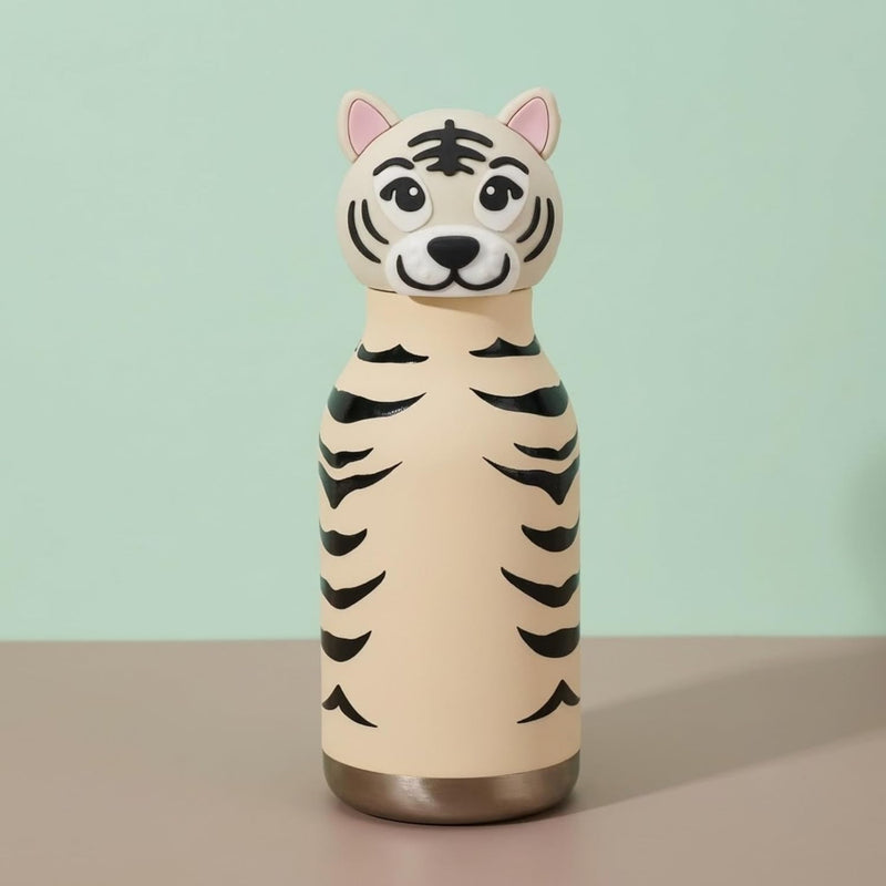 VHV Sus304 Kids Animal Water Bottle With 3D Animal Cap - 430Ml