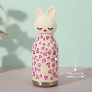 VHV Sus304 Kids Animal Water Bottle With 3D Animal Cap - 430Ml