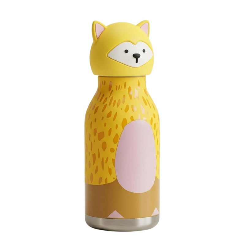 VHV Sus304 Kids Animal Water Bottle With 3D Animal Cap - 430Ml