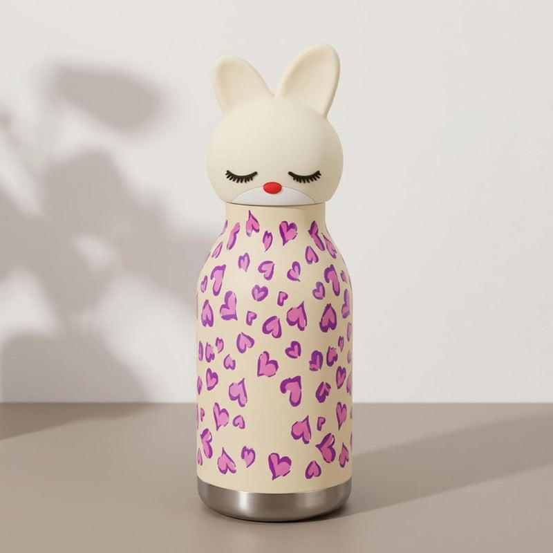 VHV Sus304 Kids Animal Water Bottle With 3D Animal Cap - 430Ml
