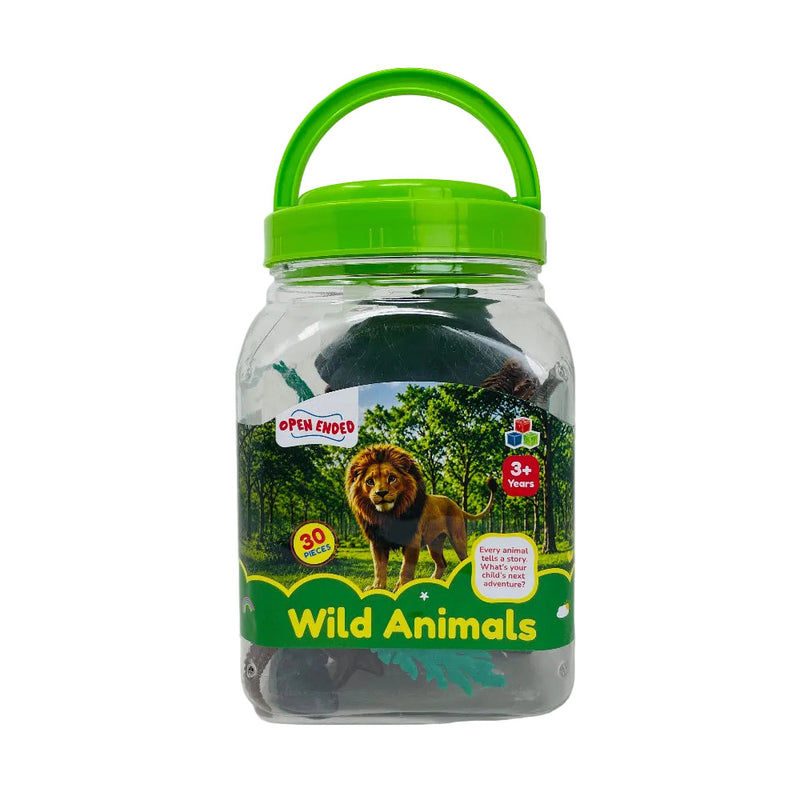 Open Ended Wild Animals Playset - 30 Pcs