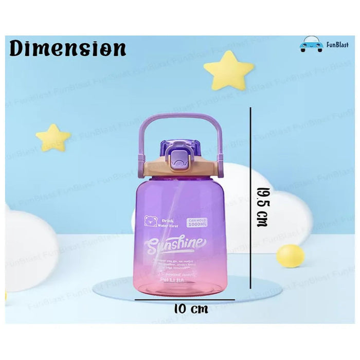 Water Bottle 1000 ML Large-Capacity-LunchBox & Water Bottles-Bright International-Toycra