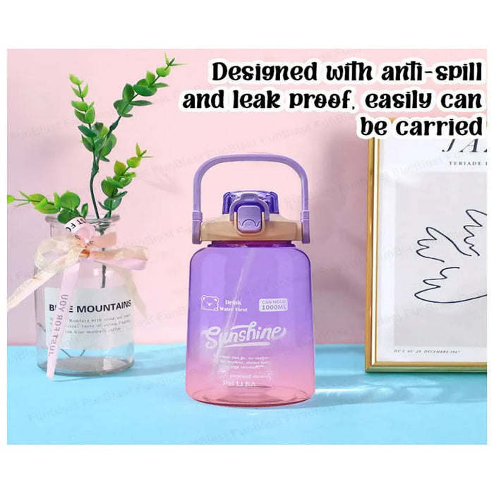 Water Bottle 1000 ML Large-Capacity-LunchBox & Water Bottles-Bright International-Toycra