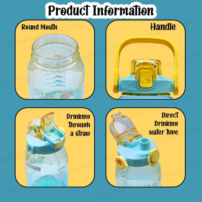 Water Bottle 1000 ML Large-Capacity-LunchBox & Water Bottles-Bright International-Toycra