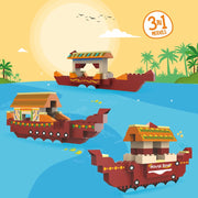 Webby 3 in 1 Boats Of India ABS Building Blocks Kit (104 Pcs)