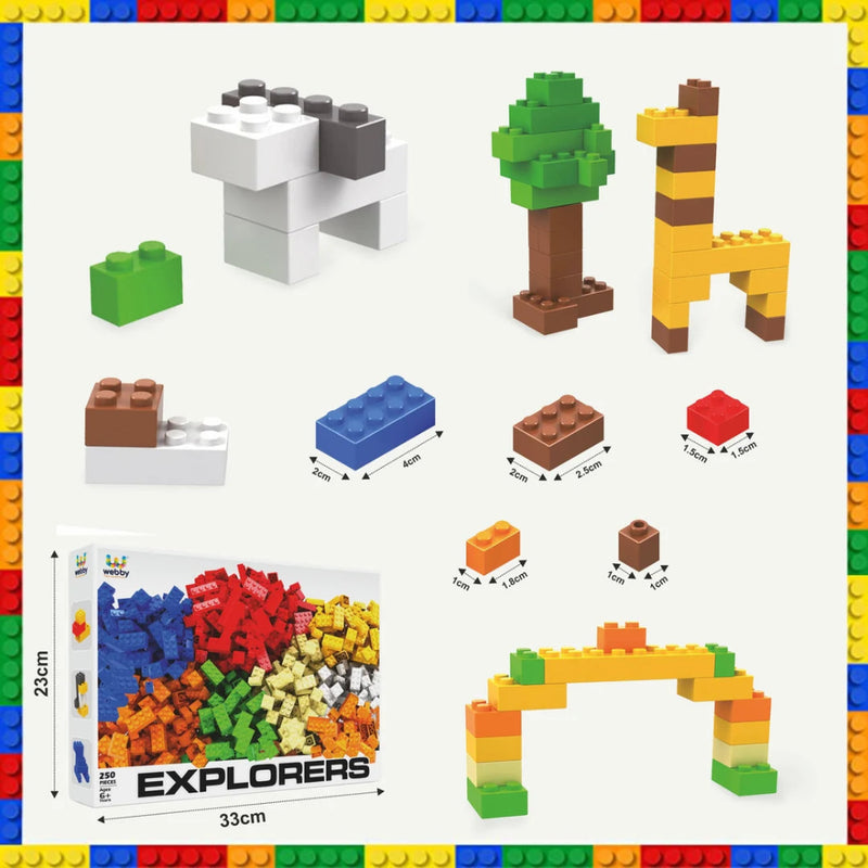 Webby ABS Building Blocks (250 pcs)