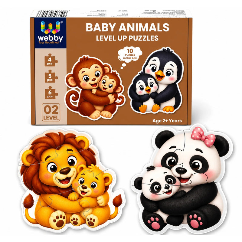 Webby Level Up Jigsaw Puzzle For Kids – Transportation, Animals & Wild Animals