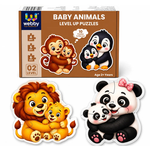 Webby Level Up Jigsaw Puzzle For Kids – Transportation, Animals & Wild Animals